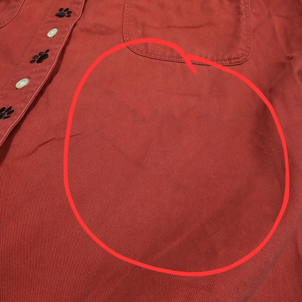 Disney Red Button Down Shirt With Embroidery - image 2